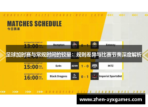 足球加时赛与常规时间的较量:规则差异与比赛节奏深度解析 足球加时赛与常规时间的较量:规则差异与比赛节奏深度解析